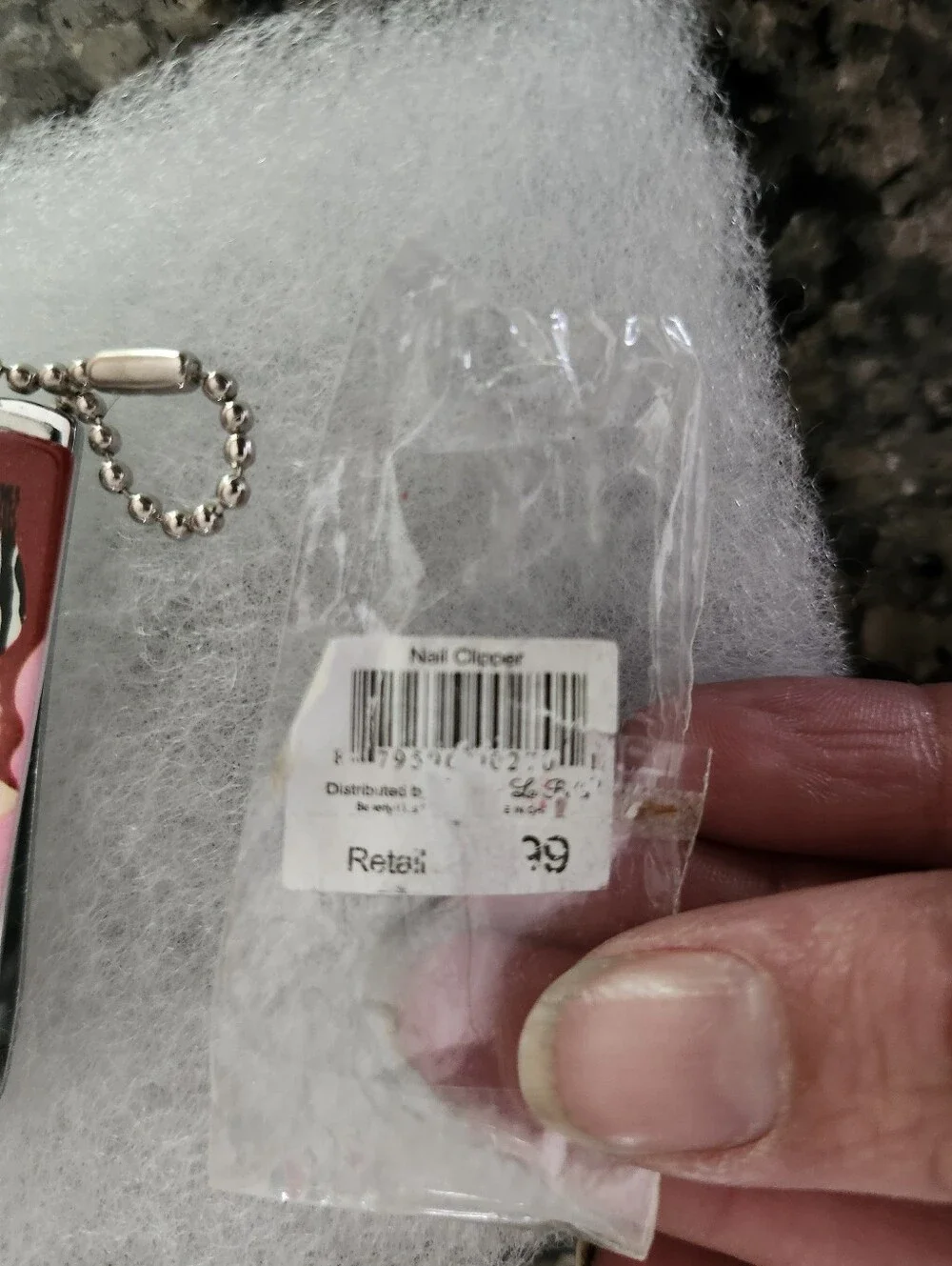 Pink Fashion-Illustration Nail Clipper with Keychain New With Tag